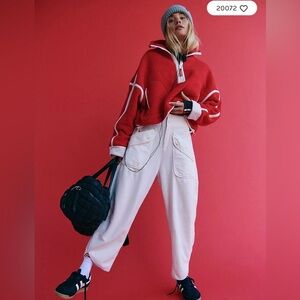 White Free People Timko Pants